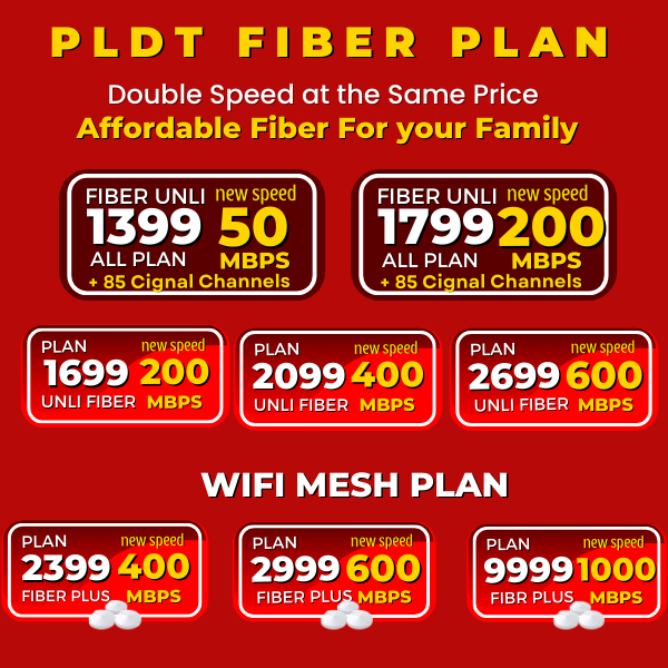 PLDT Online Application Fibr Plans